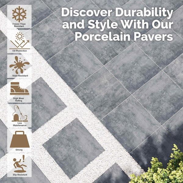 Fossil Snow Glazed Porcelain Pattern Paver Tile